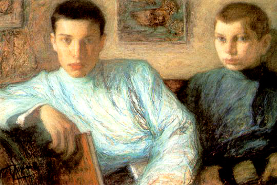 Leonid Pasternak - Ritratto dei figli Boris e Alexander